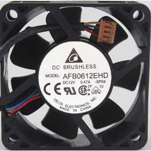 DELTA AFB0612EHD 12V 0.47A 4wires DC Cooling Fan