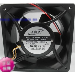ADDA AK1782HB-AW 200/240V 0.21/0.23A 2wires cooling fan