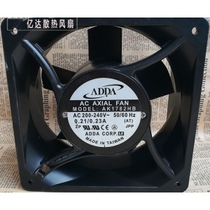 ADDA AK1782HB 200/240V 0.23A 49.50W 2wires Cooling Fan