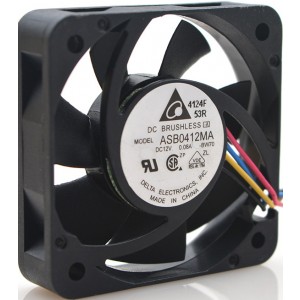 DELTA ASB0412MA 12V 0.08A 4wires Cooling Fan