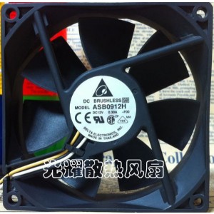 DELTA ASB0912H 12V 0.3A 3wires Cooling Fan