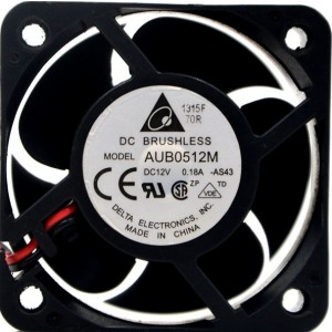 DELTA AUB0512M 12V 0.18A 2wires Cooling Fan - Used
