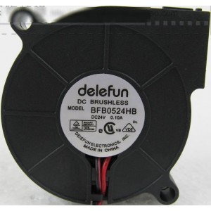 Delefun BFB0524HB 24V 0.10A 2 wires Cooling Fan
