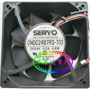 SERVO CNDC24B7RS-703 24V 0.2A 4.8W 3wires cooling fan