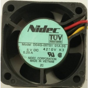Nidec D04G-05TS1 5V 0.25A 3wires Cooling Fan