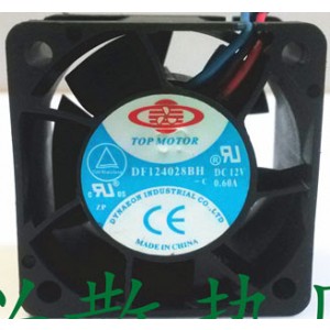 TOP MOTOR DF124028BH 12V 0.60A 3wires cooling fan