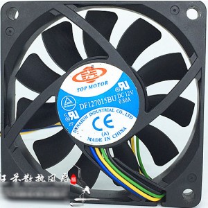 TOP MOTOR DF127015BU 12V 0.80A 4wires cooling fan