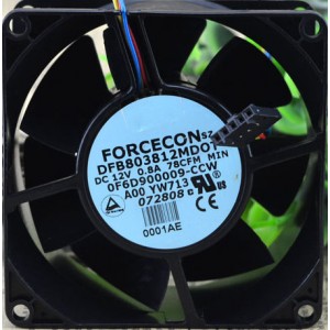 FORCECON DFB803812MDOT 12V 0.8A 4wires Cooling Fan