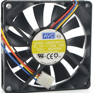 AVC DS08015B12U 12V 0.60A 3wires cooling fan