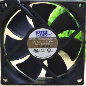 AVC DS08025B12H 12V 0.30A 4wires cooling fan