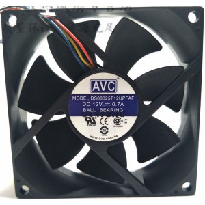 AVC DS08025T12UPFAF 12V 0.7A 4wires cooling fan