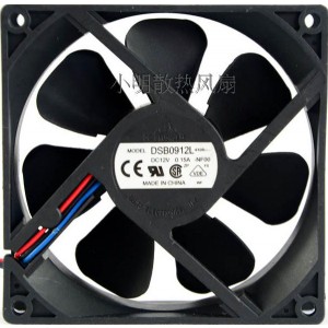 DELTA DSB0912L 12V 0.15A 3wires cooling fan