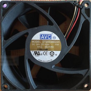 AVC DT09238B24H 24V 0.6A 3wires Cooling Fan