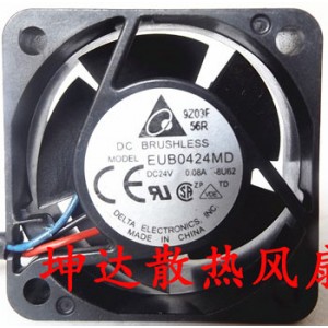 DELTA EUB0424MD 24V 0.08A 2wires Cooling Fan