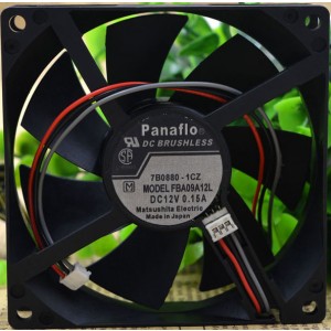 panaflo FBA09A12L 12V 0.15A 3wires Cooling Fan