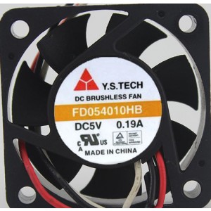 Y.S.TECH FD054010HB 5V 0.19A 3wires cooling fan