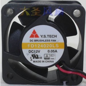 Y.S.TECH FD124020LS 12V 0.05A 2wires Cooling Fan