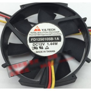 Y.S.TECH FD1250105B 12V 1.44W Cooling Fan