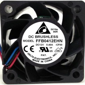 DELTA FFB0412EHN 12V 0.40A 3wires Cooling Fan