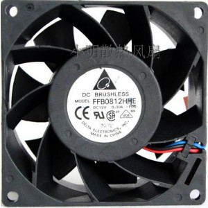 DELTA FFB0812HHE 12V 0.3A 2.4W Cooling Fan