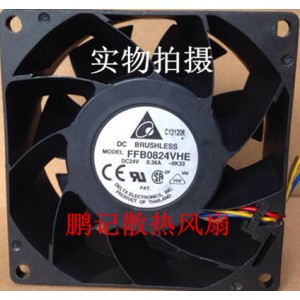 DELTA FFB0824VHE 24V 0.36A 5.76W 3wires Cooling Fan