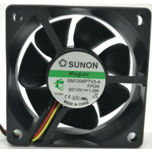 SUNON GM1206PTV2-A 12V 1.0W 3wires cooling fan
