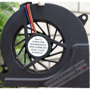 SEPA HY60G-05A 5V 0.22A 3wires Cooling Fan