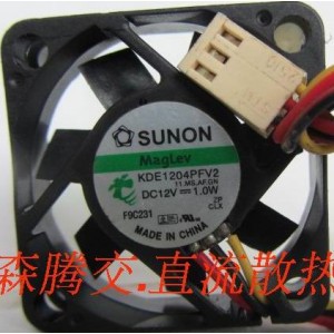 SUNON KD1204PFV2 12V 0.08A 1W 3wires Cooling Fan