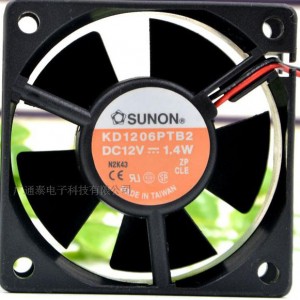 SUNON KD1206PTB2 12V 1.4W 2wires cooling fan