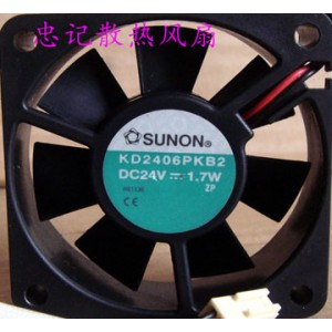 SUNON KD2406PKB2 24V 1.7W 2wires cooling fan