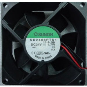 SUNON KD2408PTS1 24V 1.7W 2wires Cooling Fan