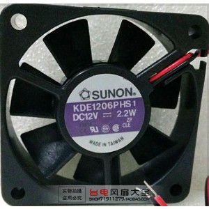 Sunon KDE1206PHS1 12V 2.2W 2wires Cooling Fan