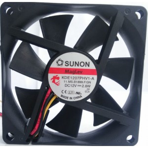 SUNON KDE1207PHV1-A 12V 0.23A 3wires Cooling Fan