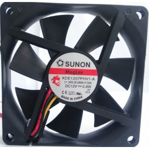 SUNON KDE1207PHV1-A 12V 0.23A 3wires Cooling Fan