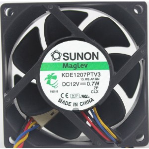 SUNON KDE1207PTV3 12V 0.7W 3wires Cooling Fan