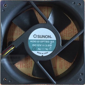 SUNON KDE1212PTB2-6A 12V 3.6W 2wires Cooling Fan