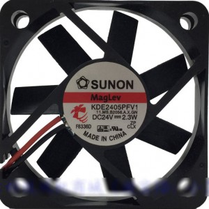 SUNON KDE2405PFV1 24V 2.3W 2wires Cooling Fan