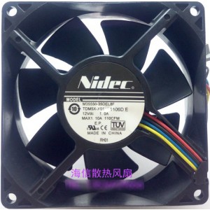 Nidec M35556-35DEL8F 12V 1.0A 4wires cooling fan