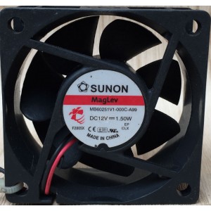 SUNON MB60251V1-0000-A99 12V 1.5A 2wires Cooling Fan