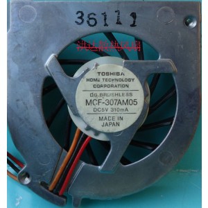 TOSHIBA MCF-307AM05 5V 0.3A 3wires Cooling Fan