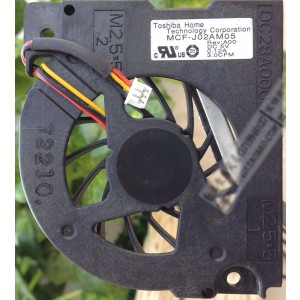 TOSHIBA MCF-J02AM05 5V 0.12A 3wires Cooling Fan
