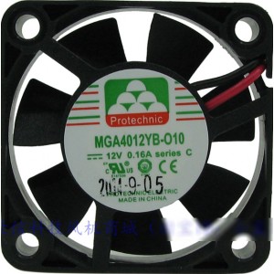 MAGIC MGA4012YB-O10 12V 0.16A 2wires cooling fan