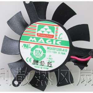 Magic MGA5012XR-A10 12V 0.19A 2wires Cooling Fan