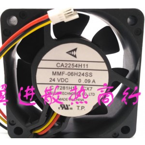MitsubisHi MMF-06H24SS-CX7 24V 0.09A 3 Wires Cooling Fan 