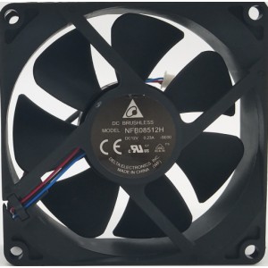 DELTA NFB08512H 12V 0.23A 3wires cooling fan