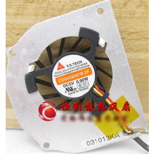 Y.S TECH PC-GP22W 5V 0.90W 3wires Cooling Fan