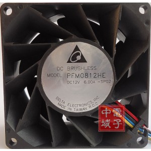 DELTA PFM0812HE 12V 6.00A 4wires cooling fan