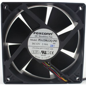 FOXCONN PIA120K12Q-P03 12V 2.30A 4wires cooling fan