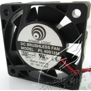 Power Logic PL40S12M 12V 0.05A 2wires Cooling Fan