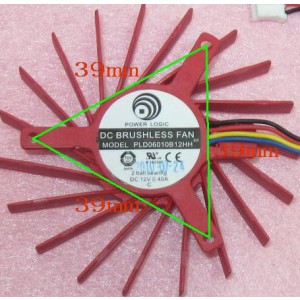 POWER LOGIC PLD06010B12HH 12V 0.40A 4wires Cooling Fan